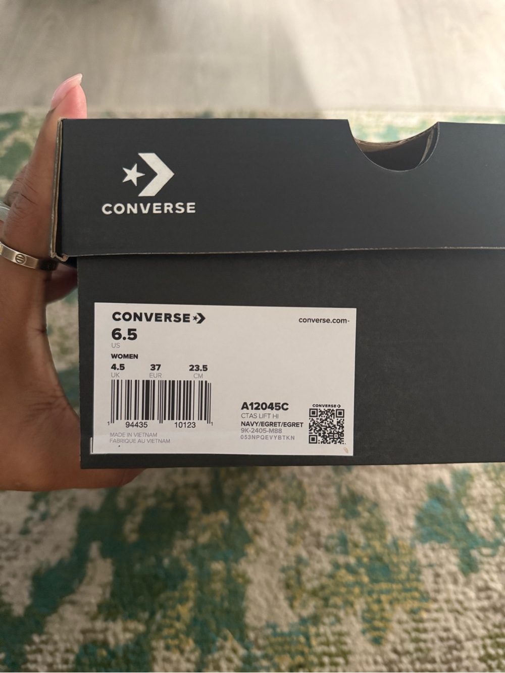 Women’s Converse High-Top Canvas Sneakers - Denim - Picture 5 of 5